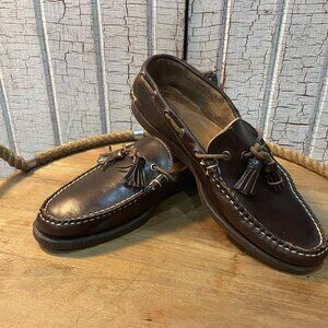 Boat Shoes Rancourt & Co. X J.Crew Gilman Leather tassel moccasins Made in Main